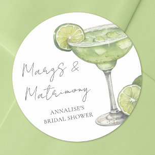 Sticker Rond Margarita Baby Shower pour la Mariée