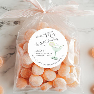 Sticker Rond Marges modernes Merci de mariage Fête des mariées