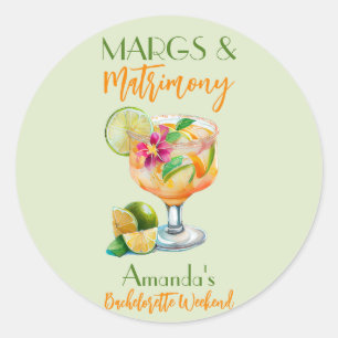 Sticker Rond Margs et Matrimony Tequila & Fiesta Enterrement de