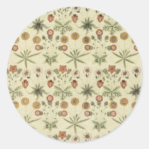 Sticker Rond Marguerite par William Morris, Fleurs victoriennes