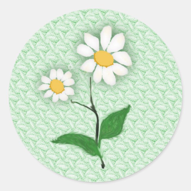 Sticker Rond Marguerites (Devant)