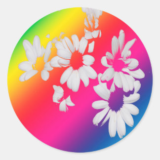 Sticker Rond Margueurs arc-en-ciel