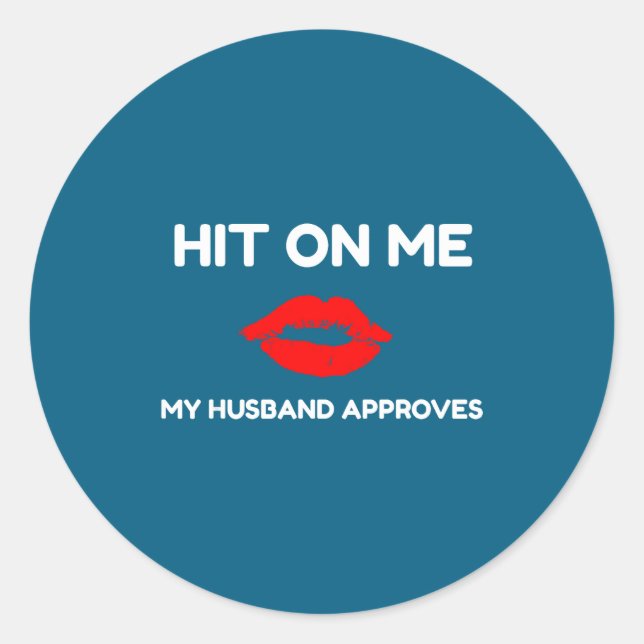Sticker Rond Mari battu approuve (Devant)
