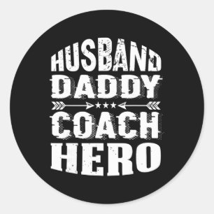 Sticker Rond Mari Coach Daddy Héros Entraîneur Coach de Footbal