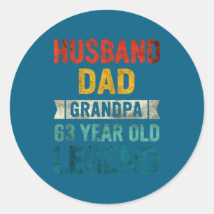 Sticker Rond Mari légendaire Papa Papi 63