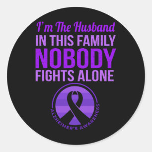 Sticker Rond Mari personne ne se bat seul L'avant-guerre d'Alzh