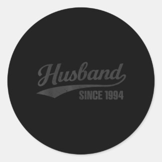 Sticker Rond Mari Retro en Détresse Depuis 1994 32e Noces