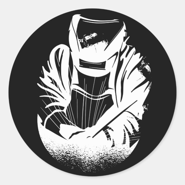 Sticker Rond Mari soudeur (Devant)