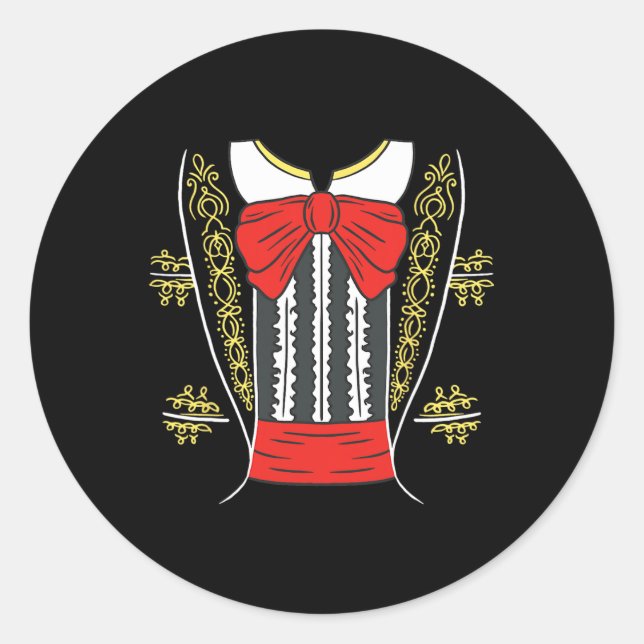 Sticker Rond Mariachi Charro Costume Mexicain Pour Cinco De May (Devant)
