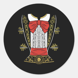 Sticker Rond Mariachi Charro Costume Mexicain Pour Cinco De May