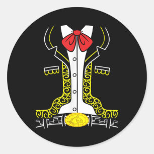 Sticker Rond Mariachi Mexicaine, Charro Cinco De Mayo Costume S