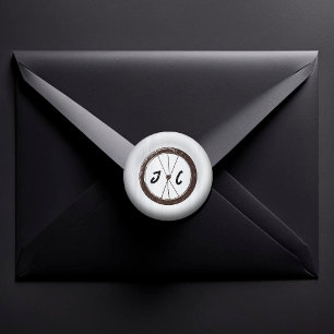 Sticker Rond Mariage à thème moderne Motorcycle Biker