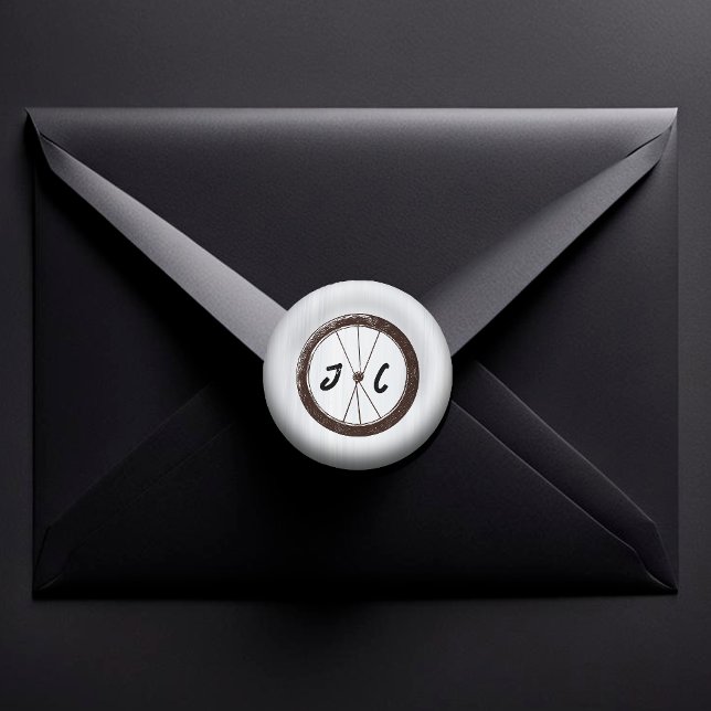 Sticker Rond Mariage à thème moderne Motorcycle Biker (Créateur téléchargé)