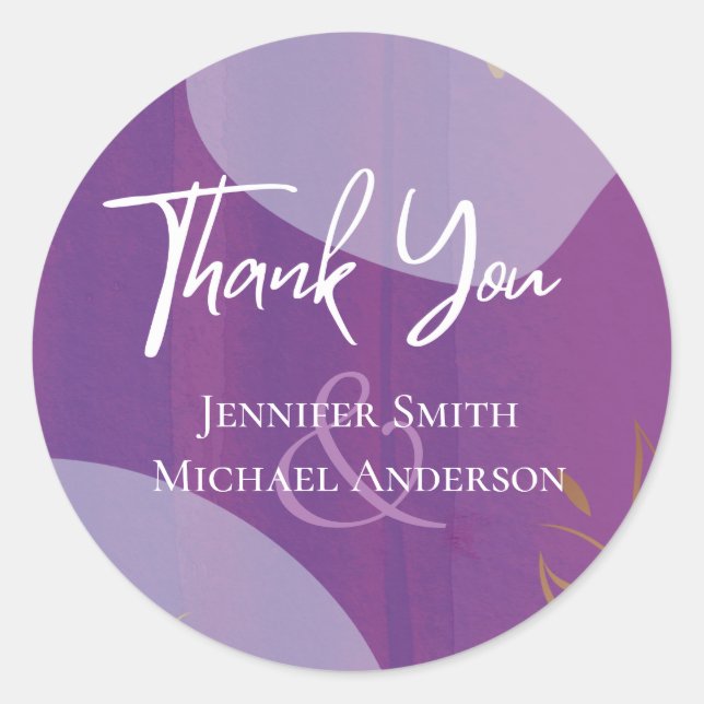 Sticker Rond Mariage Abstrait moderne scandinave japonais (Devant)