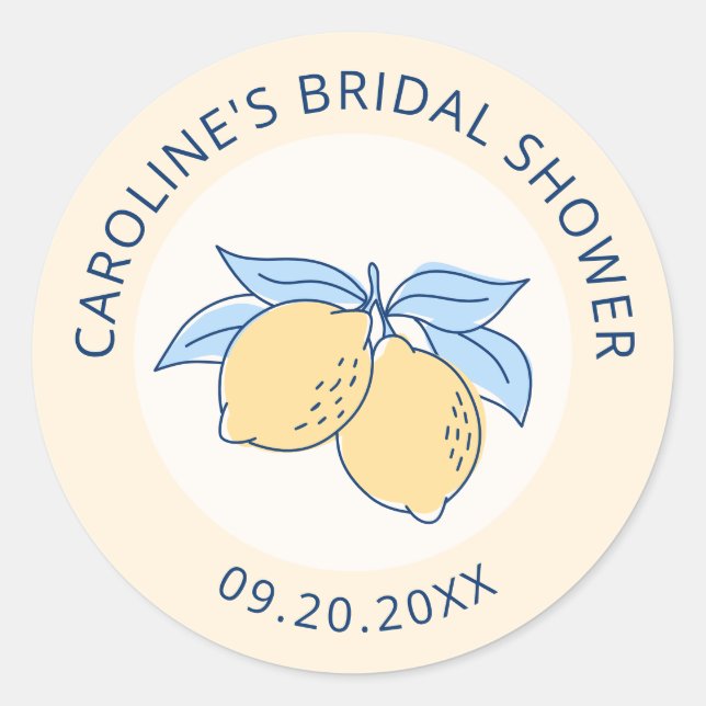 Sticker Rond Mariage Amalfitaine aux Citrons (Devant)