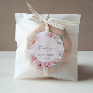 Sticker Rond Mariage aux fleurs de cerisier Sakura