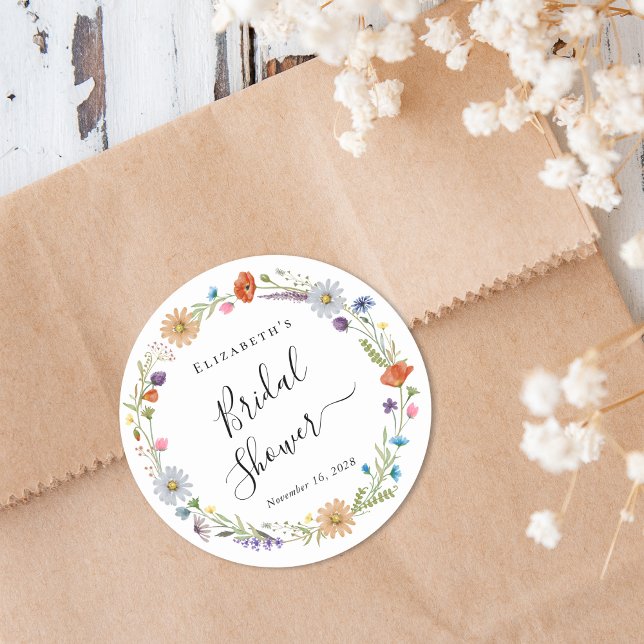Sticker Rond Mariage Bohème Champêtre (Créateur téléchargé)