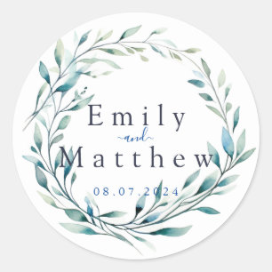 Sticker Rond Mariage Boho Bliss