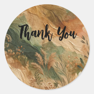 Sticker Rond Mariage Boho Peach Peach Peach