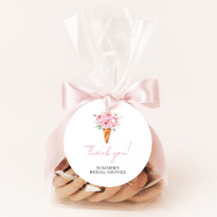 Sticker Rond Mariage chic moderne aquarelle glace