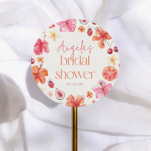 Sticker Rond Mariage Citronné d'Été