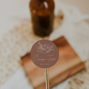 Sticker Rond Mariage citrouille