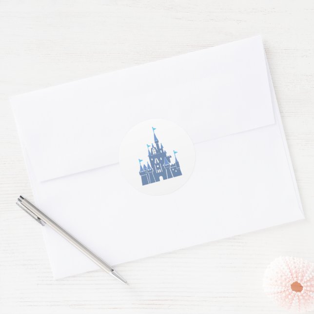 Sticker rond Mariage classique Princess Castle (Enveloppe)