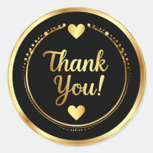 Sticker Rond ✨ Mariage Cœur Doré Merci 🌹