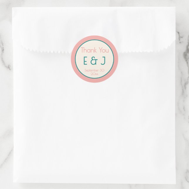 Sticker Rond Mariage contemporain sarcelle transformative Moder (Sac)