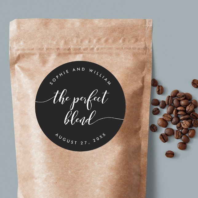 Sticker Rond Mariage couleur personnalisé de mixage parfait du  (Créateur téléchargé)