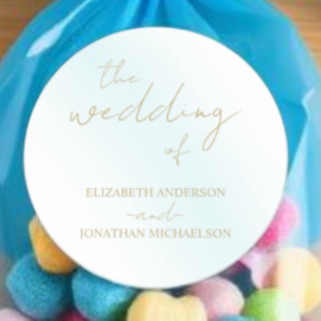 Sticker Rond Mariage d'aquarelle bleu (Créateur téléchargé)