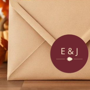 Sticker Rond Mariage d'automne en Bourgogne