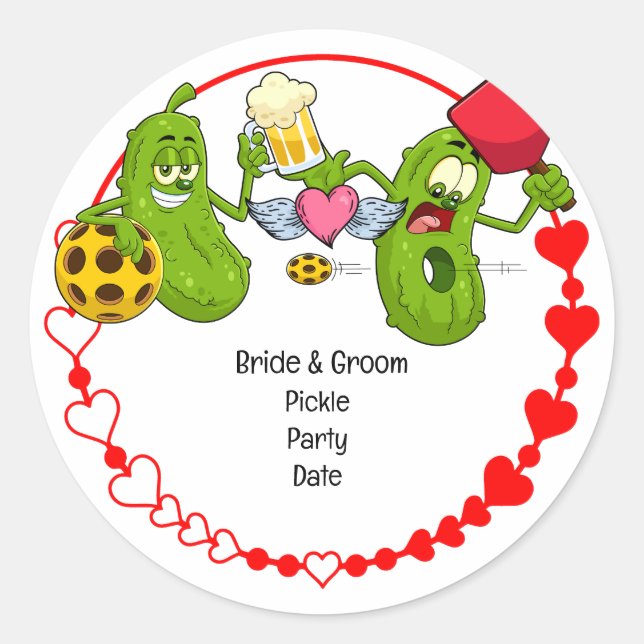 Sticker Rond Mariage de basket-ball (Devant)
