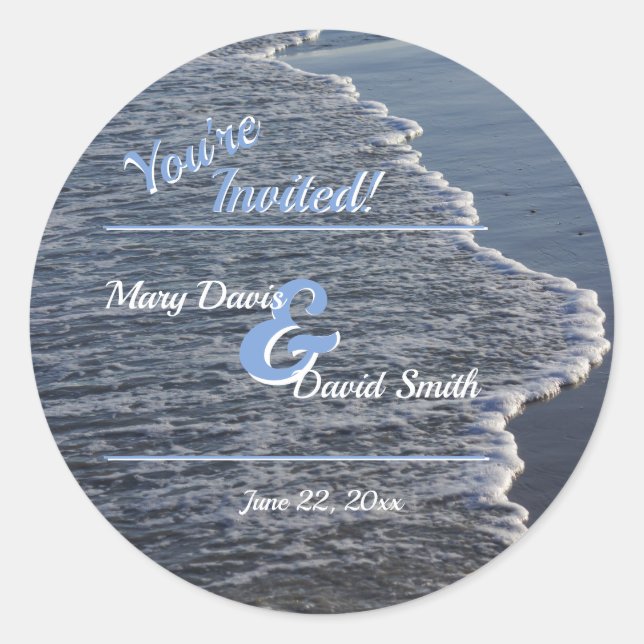 Sticker Rond Mariage de beauté Shoreline (Devant)