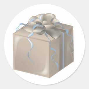 Sticker Rond Mariage de bronze présent avec la corne