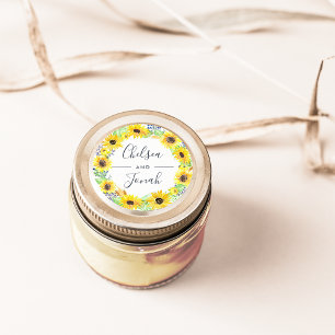 Sticker Rond Mariage de couronne de fleurs