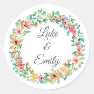 Sticker Rond Mariage de destination plage