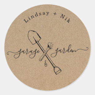 Sticker Rond Mariage de Garage & Jardin / Cadeaux de mariage po