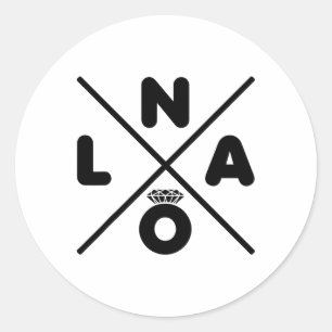 Sticker Rond Mariage de la Nouvelle-Orléans Nola Bachelorette