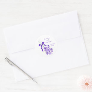 Sticker Rond Mariage de lavande