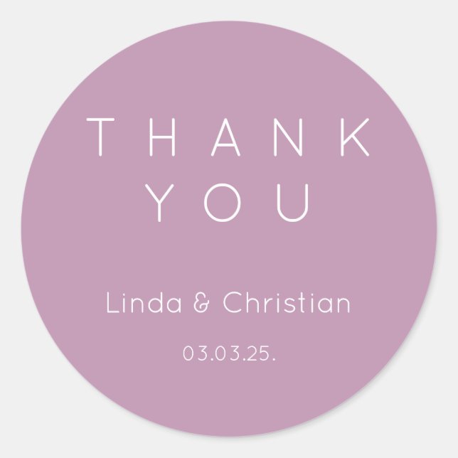Sticker Rond Mariage de lavande (Devant)
