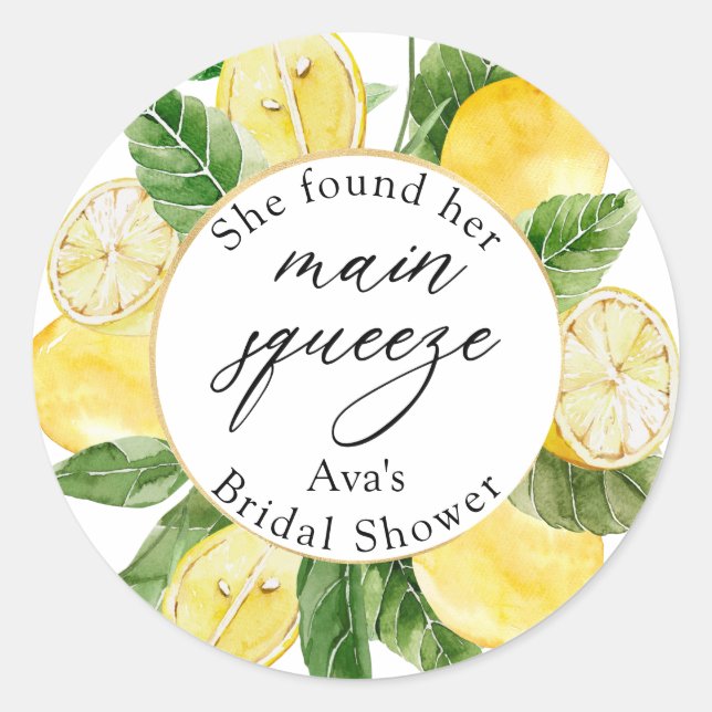 Sticker Rond Mariage de Lemon Main Squeeze (Devant)