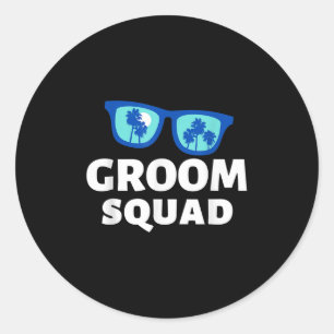 Sticker Rond Mariage de l'équipage de conduite amusant