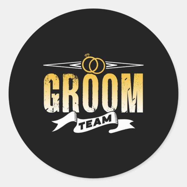 Sticker Rond Mariage de l'équipe de salle de bal (Devant)