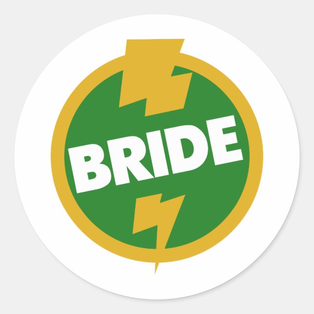 Sticker Rond Mariage de mariée - Dupree (Devant)