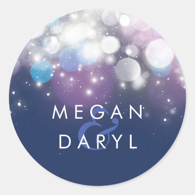 Sticker Rond Mariage de marine (Devant)