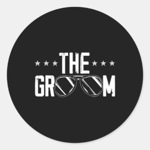 Sticker Rond Mariage de nuit Groom Fiancee Stag Partie