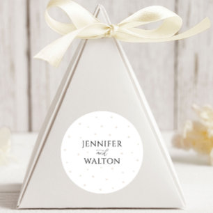 Sticker rond Mariage de perles blanches