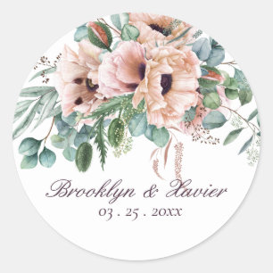 Sticker Rond Mariage de radiance de Poppy