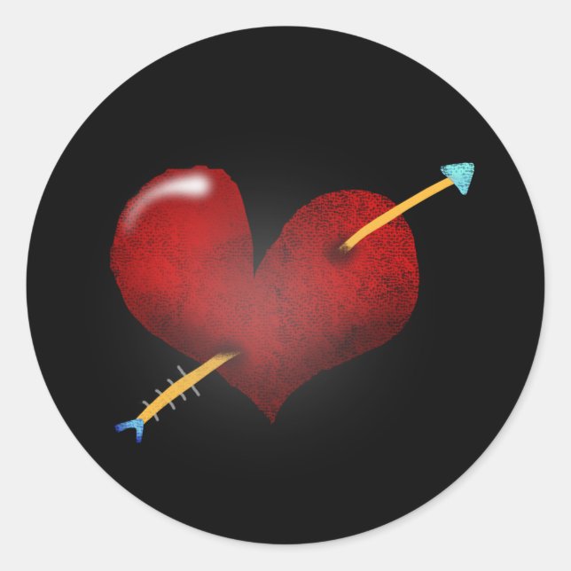 Sticker Rond Mariage de Red Heart (Devant)
